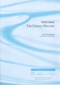Janacek 2 Chorale Preludes Organ Sheet Music Songbook