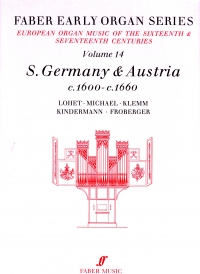 Early Organ Series 14 South Germany/austria Sheet Music Songbook