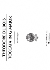 Dubois Toccata Gmaj Organ Sheet Music Songbook