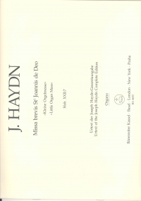 Haydn Missa Brevis St Joannis De Deo Organ Sheet Music Songbook