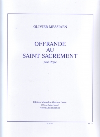 Messiaen Offrande Au Saint Sacrement Organ Sheet Music Songbook