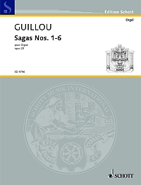 Guillou Sagas Nos 1-6 Op20 Organ Sheet Music Songbook