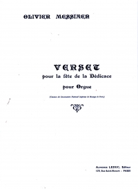 Messiaen Verset Pour La Fete De La Dedicace Organ Sheet Music Songbook