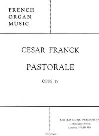 Franck Pastorale Op19 Organ Sheet Music Songbook