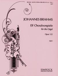 Brahms Choral Preludes Vol 1 Op122 Organ Sheet Music Songbook