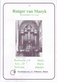 Bach Badinerie Aria & Sinfonia Organ Solo Sheet Music Songbook