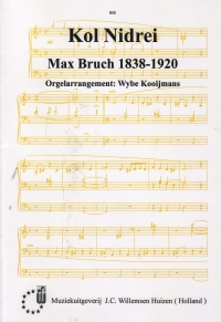 Bruch Kol Nidrei Organ Solo Sheet Music Songbook