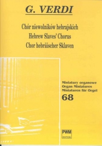 Verdi Hebrew Slaves Chorus For Organ Sheet Music Songbook
