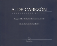 Cabezon Selected Works For Keyboard I Sheet Music Songbook