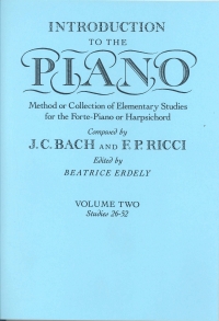 Bach Jc & Ricci Introduction To The Piano 2 Erdley Sheet Music Songbook