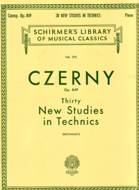 Czerny 30 New Studies In Technics Op849 Sheet Music Songbook