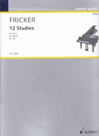Fricker Studies (12) Op38 Piano Sheet Music Songbook