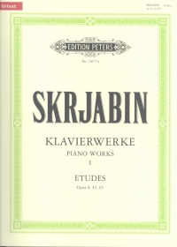 Scriabin Studies Op8/42/65 Piano Sheet Music Songbook
