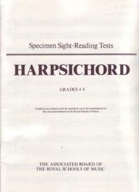 Specimen Sight Reading Gr 4-8 Harpsichord Abrsm Sheet Music Songbook