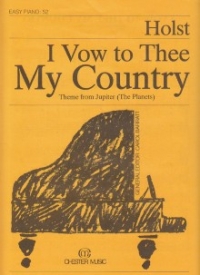 Holst I Vow To Thee My Country Easy Solo 52 Sheet Music Songbook