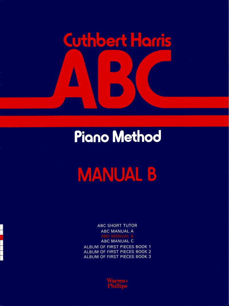 Abc Manual B Harris Abc Piano Method Sheet Music Songbook