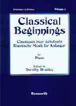 Classical Beginnings Vol 1 Bradley Piano Sheet Music Songbook