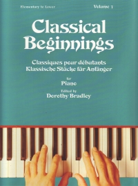 Classical Beginnings Vol 3 Bradley Piano Sheet Music Songbook