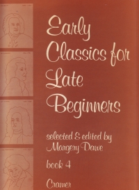 Early Classics For Late Beginners Bk 4 Dawe Piano Sheet Music Songbook