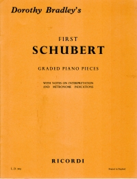 First Schubert Bradley Piano Sheet Music Songbook