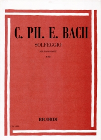 Bach Cpe Solfeggietto Piano Sheet Music Songbook