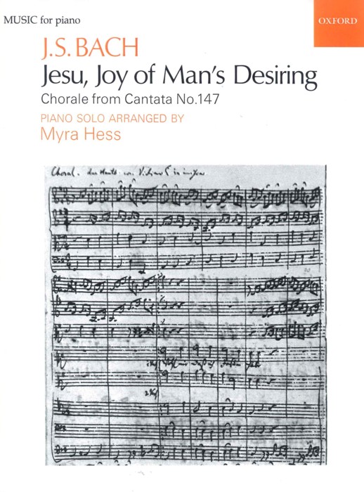 Bach Jesu Joy Of Mans Desiring Hess Piano Sheet Music Songbook