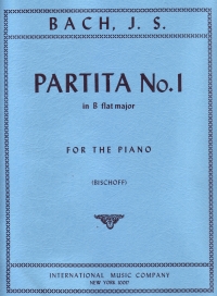 Bach Partita No 1 Bb Major Bwv825 Bischoff Piano Sheet Music Songbook