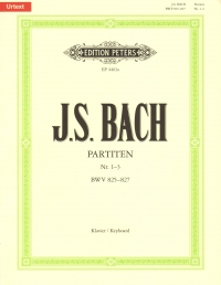 Bach Partitas Vol 1 Soldan Bwv825-827 Urtext Piano Sheet Music Songbook
