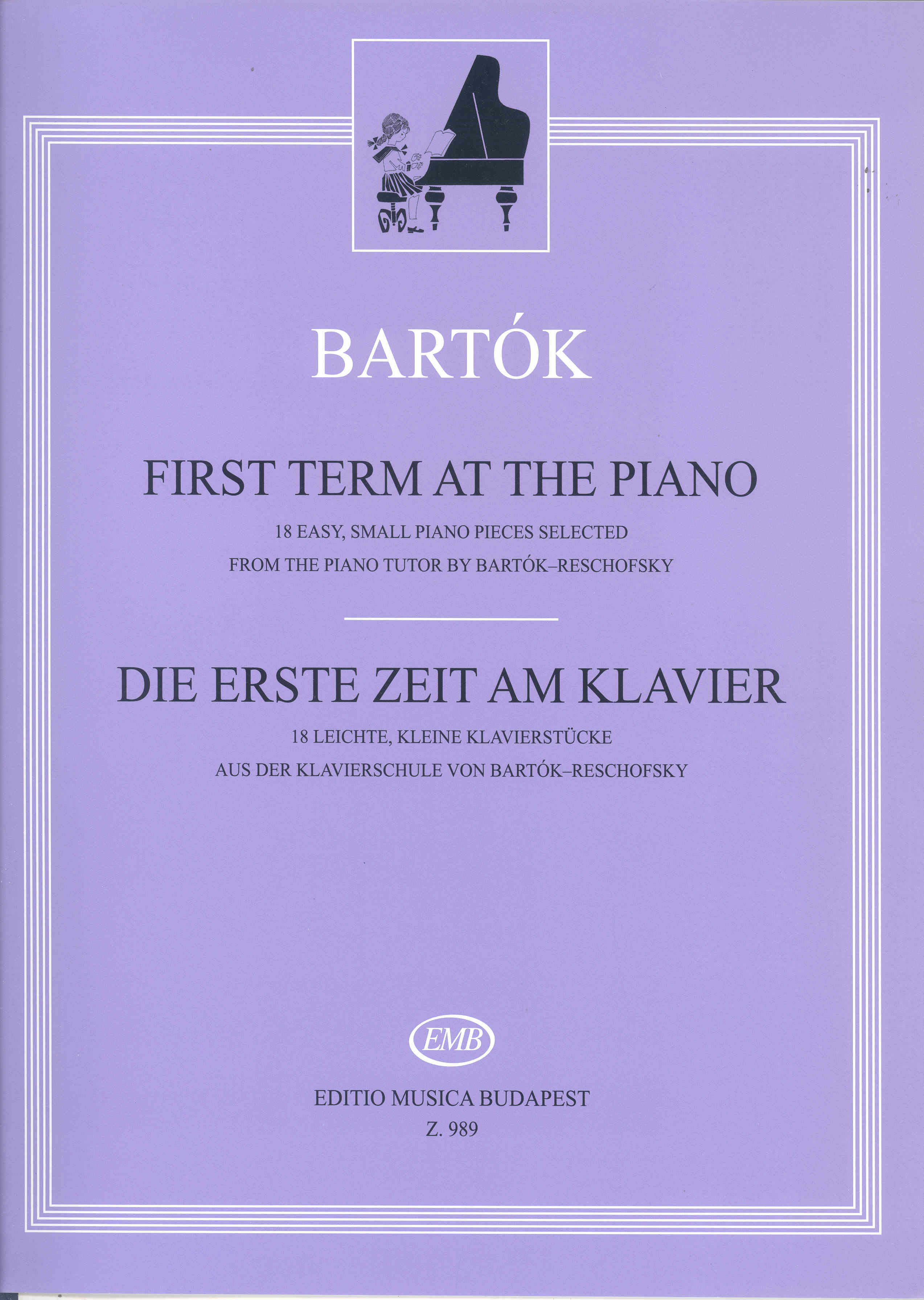 Bartok First Term At The Piano Piano Sheet Music Songbook