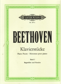 Beethoven Album Of Piano Pieces Vol 1 Keller Sheet Music Songbook