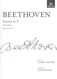 Beethoven Sonata Op10 No 2 F Piano Cooper Sheet Music Songbook