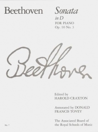 Beethoven Sonata Op10 No 3 D Craxton/tovey Piano Sheet Music Songbook