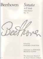 Beethoven Sonata Op78 Fmajor Piano Craxton Sheet Music Songbook
