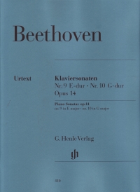 Beethoven Sonatas (2) Op14 No 1 E/no 2 G Piano Sheet Music Songbook