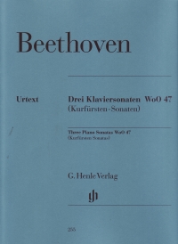Beethoven Sonatas (3) Woo 47 (urtext) Piano Sheet Music Songbook
