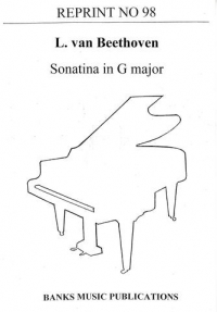 Beethoven Sonatina Anh 5/1 Gmajor (i & T 70) Piano Sheet Music Songbook