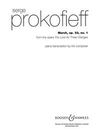 Prokofiev March (love Of 3 Oranges) Op33 No1 Piano Sheet Music Songbook