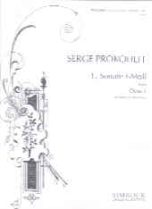 Prokofiev Sonata No 1 Op1 Fmin Piano Sheet Music Songbook