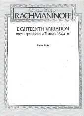 Rachmaninoff 18th Variation Arr Eichorn Piano Sheet Music Songbook