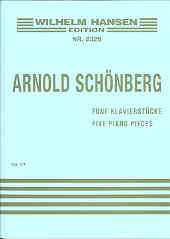 Schoenberg Piano Pieces (5) Op23 Piano Sheet Music Songbook