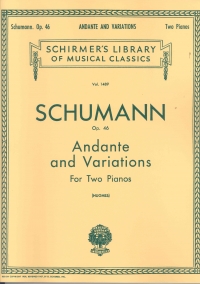 Schumann Andante & Variations Op46 Piano Sheet Music Songbook