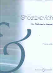 Shostakovich Childrens Pieces (6) Piano Sheet Music Songbook