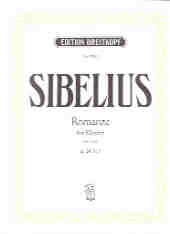 Sibelius Romance Op24/9 Db Piano Sheet Music Songbook