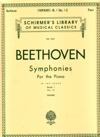 Beethoven Symphonies Book 1 Nos 1-5 Singer Piano Sheet Music Songbook