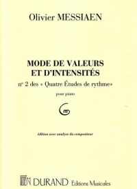 Messiaen Mode De Valeurs Et Dintensites Piano Sheet Music Songbook