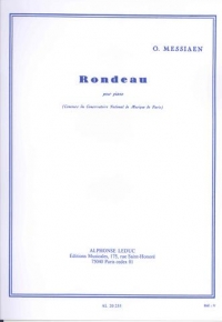 Messiaen Rondeau Piano Sheet Music Songbook