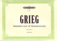 Grieg Wedding Day At Troldhaugen Op65/6 Piano Duet Sheet Music Songbook