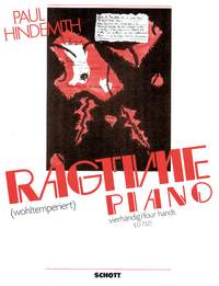 Hindemith Ragtime Piano Duet Sheet Music Songbook