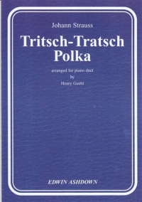 Strauss Tritsch Tratsch Polka Geehl Piano Duet Sheet Music Songbook