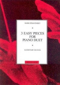 Stravinsky 3 Easy Pieces Piano Duet Sheet Music Songbook